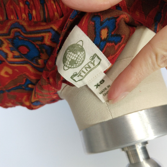 Anthropologie TINY Rosemary Red Motif Tunic Dress Size XS Boho Mini Anthro - Picture 7 of 8